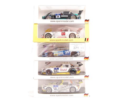 A good collection of x5 Spark Model / Minimax made 1/43 scale precision diecast boxed models - all racing cars, comprising: S