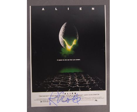 Alien - Ridley Scott - English Filmmaker - rare autographed 16x12" poster photograph from ' Alien '. Signed neatly to the edg