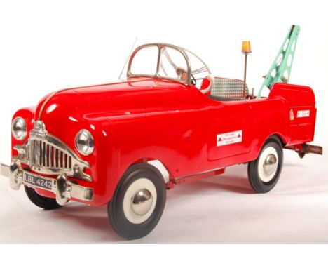 An incredibly rare vintage 1960's believed prototype Tri-ang / Triang made Centurion Breakdown Truck child's pedal car. Metal