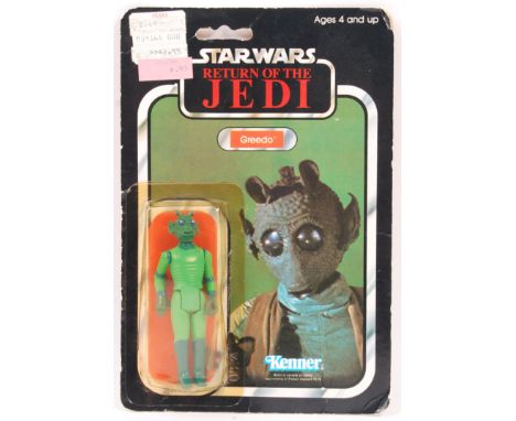 An original vintage 1980's (1983) Kenner made Star Wars carded MOC action figure ' Greedo ' This example being the rarer Poch
