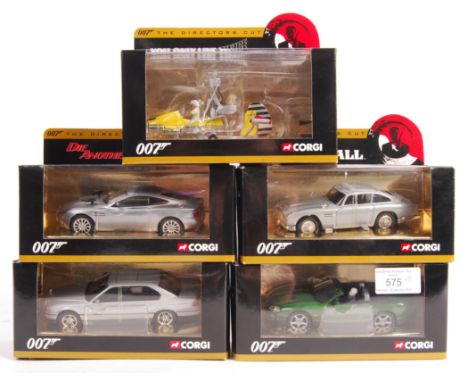 A collection of 5x Corgi scale diecast model 007 ~The Directors Cut vehicles to include; CC07603, CC04602, CC05104, CC04306 a