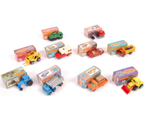 A collection of 10x original vintage 1970's Matchbox Superfast / Series 1-75 boxed diecast models comprising: 8 Rover 3500, 3