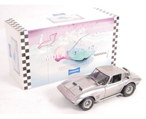 A rare Exoto made 1/18 scale precision diecast model Chevrolet Corvette Grand Sport Coupe Imola Ice Standox. In original box 