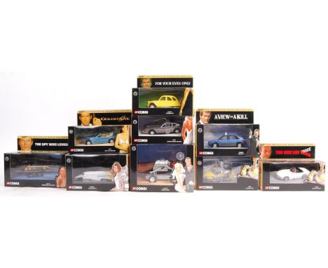 A collection of 9x Corgi scale diecast 007 The Definitive Bond Collection model vehicles to include; 04901, 04801, CC06401, C