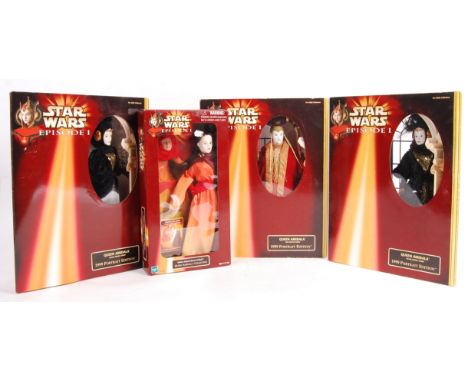 A collection of 4x original Hasbro made Star Wars Episode 1 The Phantom Menace Queen Amidala Portrait Edition 12" scale Barbi