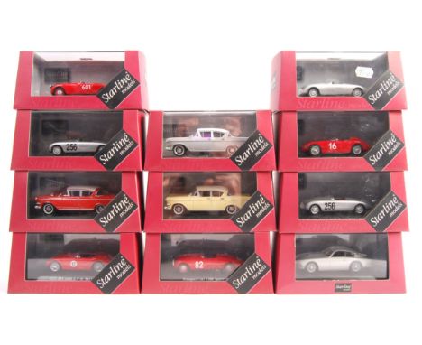 A collection of 11x Starline Model 1/43 scale precision diecast model car to include; Fiat 8V Zagato Silver, Opel Kapitan 195