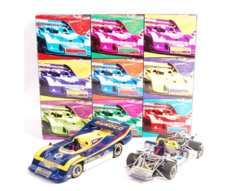 A rare Exoto made 1/18 scale precision diecast model two car CAN AM Collection 1st Heat Porsche twin car set. Both in origina