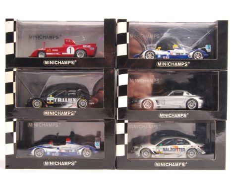 A collection of 6x limited edition Paul's Model Art made Minichamps 1/43 scale diecast model cars to include; Mercedes C-Clas