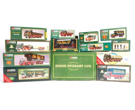 A good collection of 13x Corgi assorted scale Eddie Stobart collection diecast models comprising,: 19306, 13601, 25102, 25102