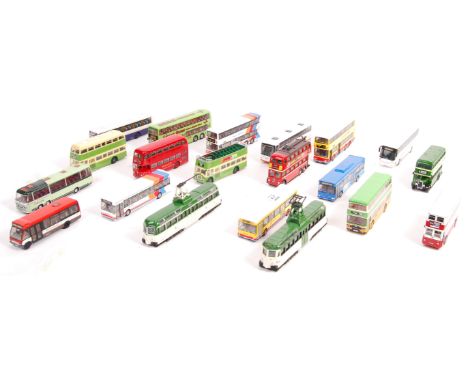 A collection of 20+ assorted Corgi OOC Original Omnibus Company 1/76 scale 00 gauge model railway train set scale diecast mod