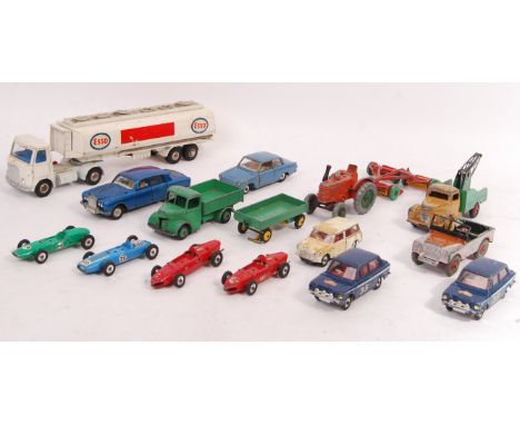 A collection of 16x original vintage Dinky Toys made diecast models. Comprising: AEC Articulated Lorry, Rolls Royce Silver Sh