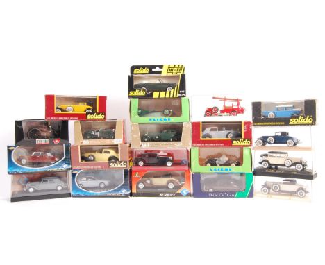 A collection of 20x assorted 1/43 scale diecast classic car models to include Solido, Brumm, Oro, Eligor etc. All models appe