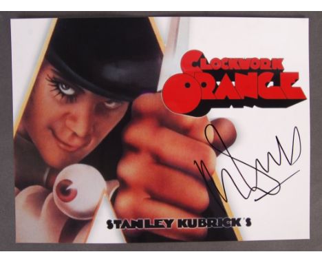 Malcolm McDowell - English Actor - original signed 16x12" colour photograph from ' A Clockwork Orange '. Autographed by McDow