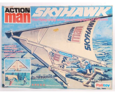 An original vintage Palitoy made Action Man ' Skyhawk ' playset. Contents appear mint and unused - includes the unused sticke