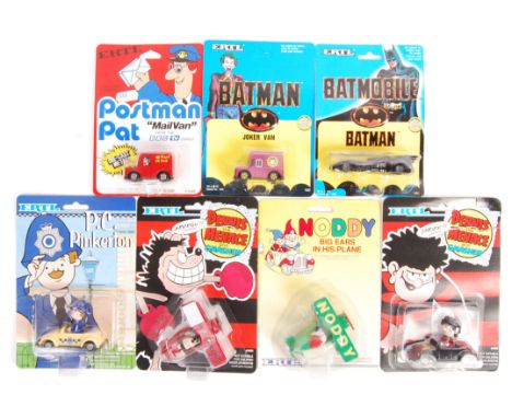 A collection of 7x original vintage Ertl made TV &amp; Film related diecast models. Comprising: Batman Batmobile, Joker Van, 