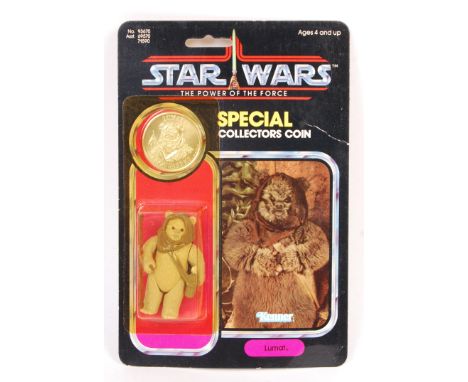 An original vintage 1984 Kenner made Star Wars carded MOC action figure ' Lumat ', from the ' Last 17 ' figures released. Fac