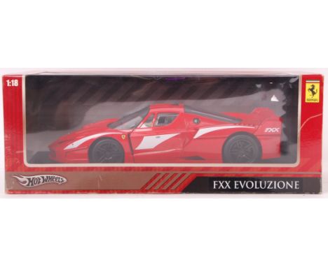 A Hot Wheels 1/18 scale precision diecast model T6918 ' Ferrari FXX Evoluzione ' Model appears mint and unused in ex-shop sto