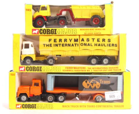 A good collection of x3 original vintage Corgi Major Toys made boxed diecast ' Commercial ' type models. Includes; No. 1145 M