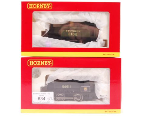 Two Hornby made 00 gauge model railway train set locomotive engines. Comprising: R3292 BR Black 0-4-0 Hornby Collector Club L