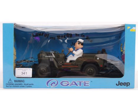 An original Gate made 1/18 diecast film related model ' Laurel and Hardy Go To Sea Jeep '. Appears mint in original box with 