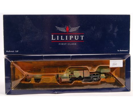 A Bachmann Liliput made H0 / HO gauge model railway trainset locomotive No. L104213 ' Dampflok BR 42, Tarnastrich, Ep.II ' WW