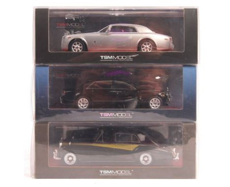 A collection of 3x Jadi made TSM Model True Scale Miniatures precision diecast model cars to include; 134350 2012 Rolls - Roy