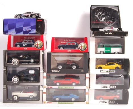 A collection of 14x assorted 1/43 scale precision diecast model cars to include; Triple 9 Collection T9-43031, 43rd Street Co