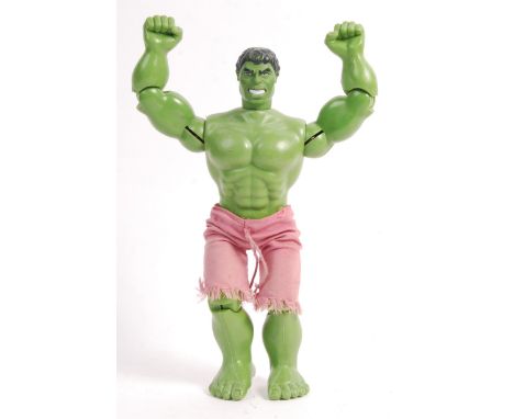 A rare vintage 1970's (1978) Mego made Marvel Comics licensed 12" scale action figure ' The Incredible Hulk '. With shorts. M