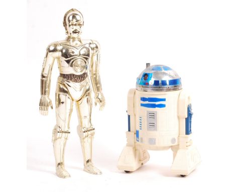 Two original vintage Kenner / Palitoy made Star Wars 12" scale action figures / toys. Comprising an original 12" C3PO action 