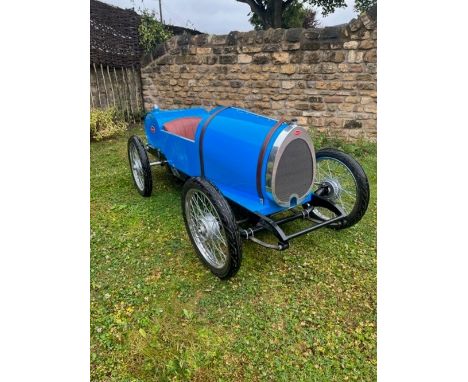A 'Junior Brescia Bugatti' child's car, by Allyfab of Derbyshire in 2017,hand-crafted lightweight specification, black painte