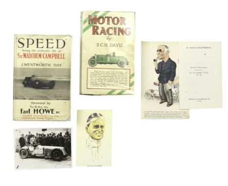 Two motor-racing books relating to S.C.H.'Sammy' Davis, and Malcolm Campbell, with dedication and provenance,comprising S.C.H