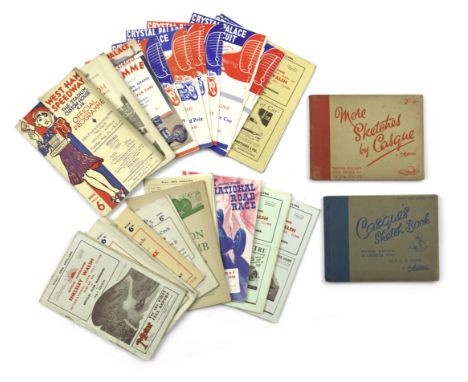 A small collection of pre-War race programmes and other motoring ephemera,the programmes for Donington: 2 Oct 1937; Crystal P