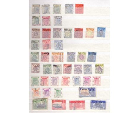 STAMPS : ASIA, stockbook & stock leaves with mostly S.E. Asia & majority used with Hong Kong, from QV issues, Thailand early 