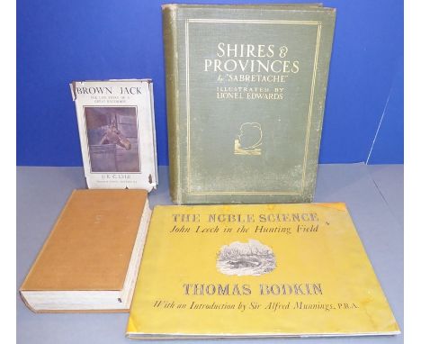 'Shires and Provinces' by Sabretache with illustrations by Lionel Edwards, 1926, hand-cut pages, (now sadly minus colour plat