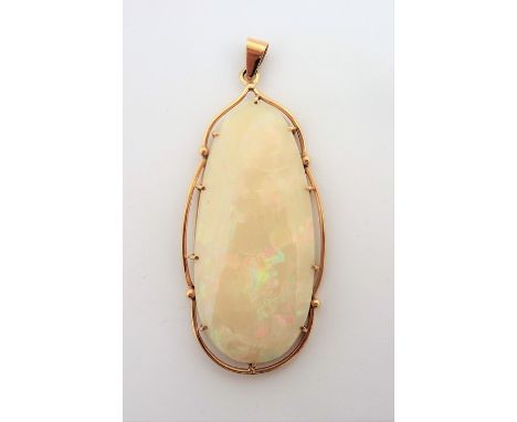 A very fine 18-carat gold-mounted 60-carat opal pendant (total weight 23.38g) (The cost of&nbsp;UK postage&nbsp;via Royal Mai