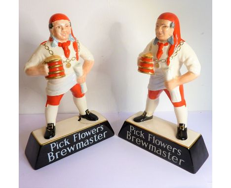 Two Carltonware advertising figures, 'Pick Flowers Brewmaster' (both with damage)