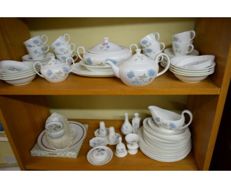 A Wedgwood 'Ice Rose' pattern part tea and dinner service; together with a small quantity of ceramics. 