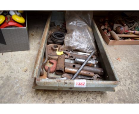 A small quantity of tools. 