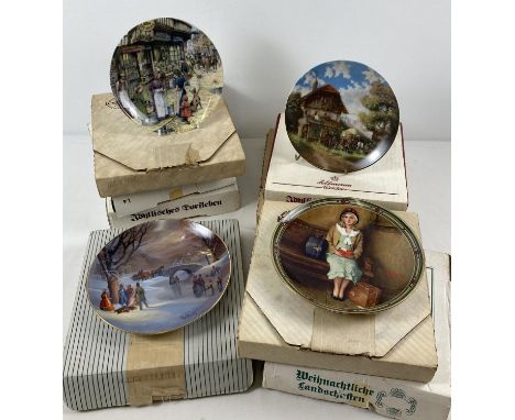8 assorted limited edition ceramic collectors plates, to include 2 Norman Rockwell design plates from Knowles. Together with 