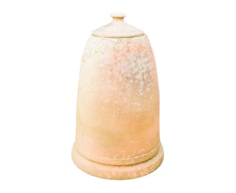 A terracotta rhubarb forcer and cover - height 44cm.