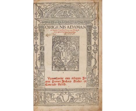 Origenes, - Adamantius. Operum Tomi duo priores [tertius et quartus tomi], 4 vol  Adamantius.   Operum Tomi duo priores [tert