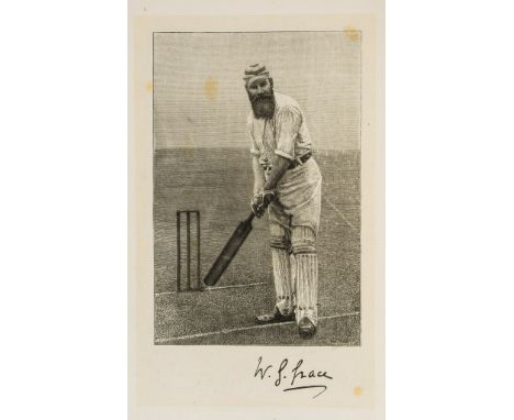 Grace (W.G.) - Cricket,  number 277 of 652 copies signed by the author ,  plates and illustrations, faded ink inscription to 