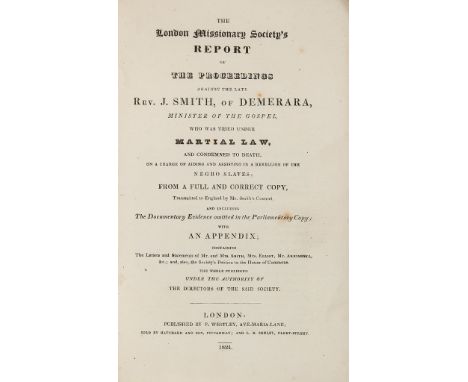 Slavery.- - The London Missionary Society's Report of the proceedings against...  The London Missionary Society's Report of t