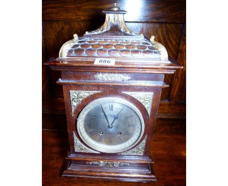 LENZ KIRCH BRACKET CLOCK. Lenz Kirch bracket clock c1880 retailed by G F Willis Northwich, half hour strike with key, number 