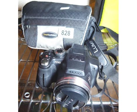 LUMIX DIGITAL CAMERA. Lumix Panasonic FZ45 24x optical zoom 14 megapixel digital camera with spare battery charger and carry 