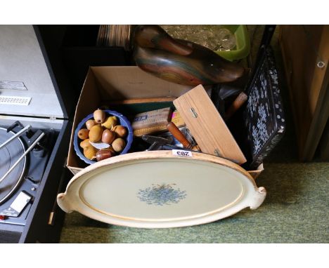 Collection of assorted Bygones inc. Cribbage board, Mother of Pearl inlaid tray, Caliper Gauge etc 