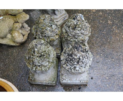 Set of 4 Concrete Gate finials 