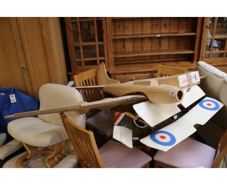 Sopwith Pup model aircraft and a Balsa model of an Aircraft 