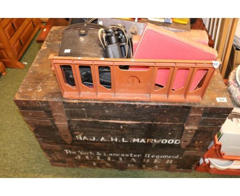Traveling trunk for Major A Marwood of the York &amp; Lancaster Regiment 