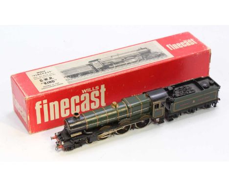 Wills Finecast GWR King class 4-6-0 loco &amp; tender ‘King Charles 1’ no.6010 early 1930’s livery ‘Great crest Western’ on t